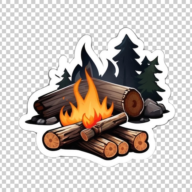 PSD a fire pit with a picture of a pine tree on it