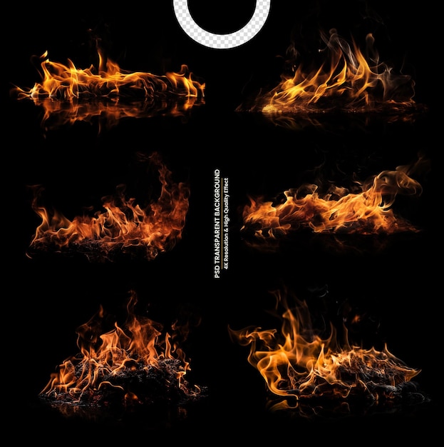 Fire sparks particles with flames Burning Fire Flame Transparent background