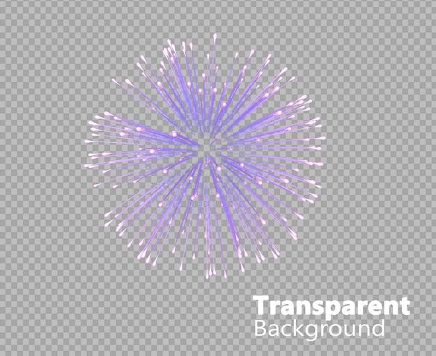 PSD firework on transparent background