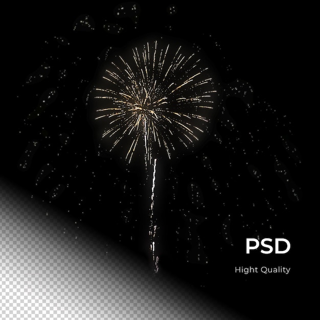 PSD fireworks celebration party happy new years png psd transfarent background