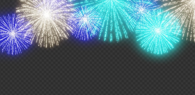 PSD fireworks overlay effect transparent