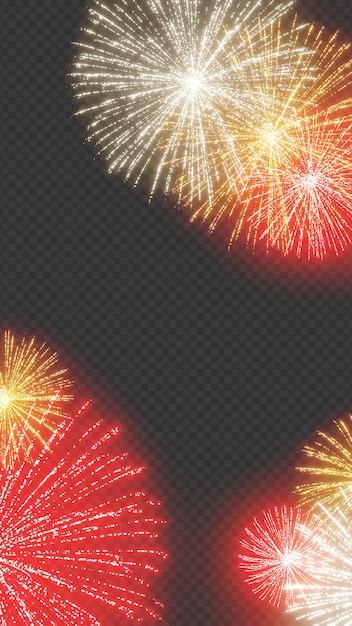 PSD fireworks overlay effect transparent