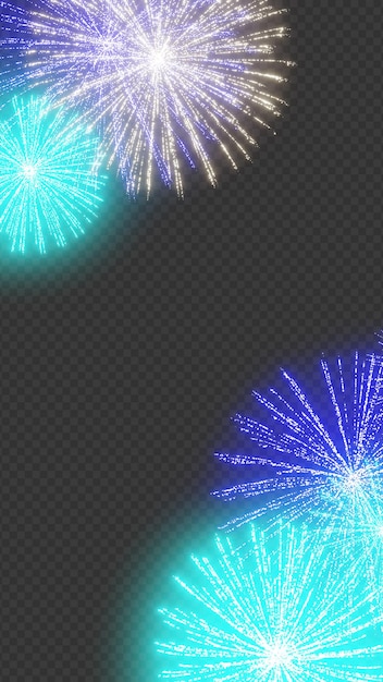 PSD fireworks overlay effect transparent