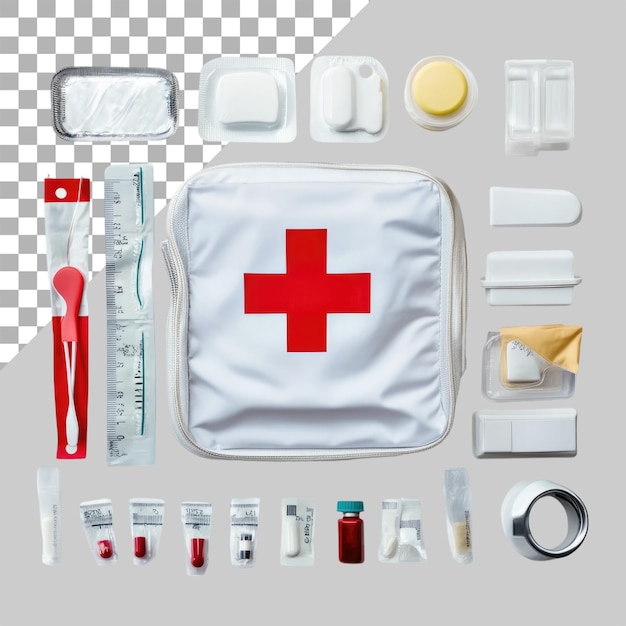 PSD first aid kit on transparent background