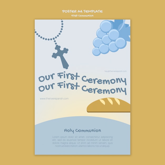 First communion poster template