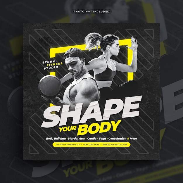 Fitness Gym Flyer Social Media Post Web Banner