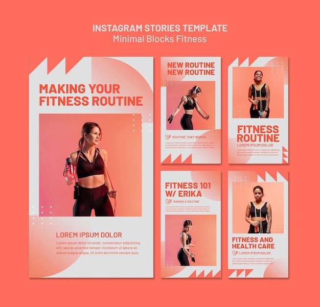 PSD fitness instagram stories template
