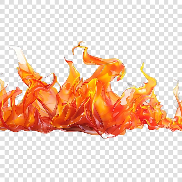 flame realistic effecton transparent background