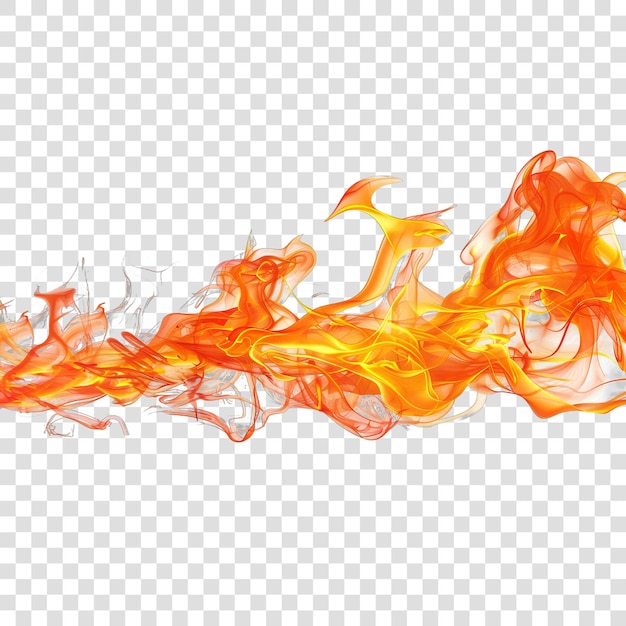 flame realistic effecton transparent background