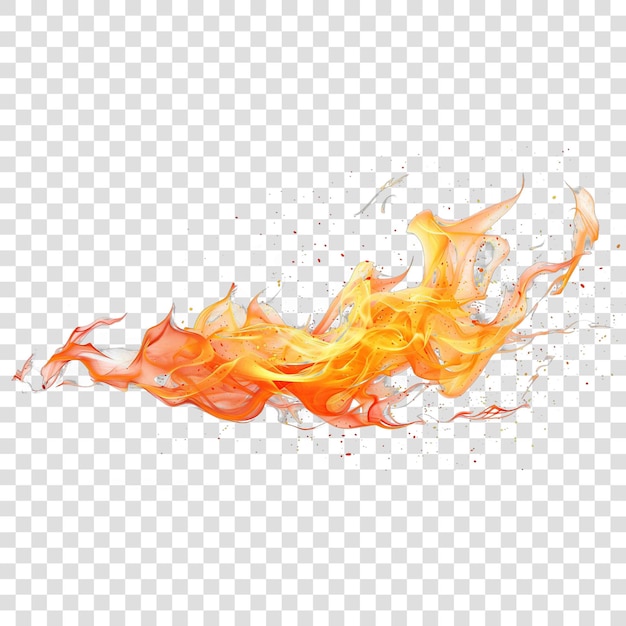 flame realistic effecton transparent background