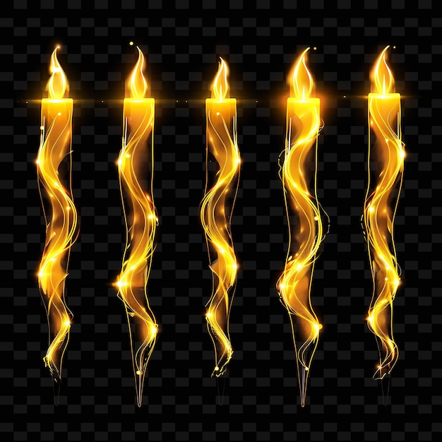 PSD flames of fire that are on a black background