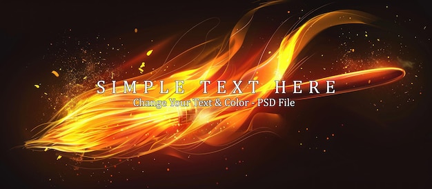 PSD flaming paintbrush abstract art