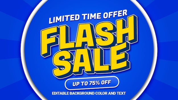 PSD flash sale discount banner template promotion