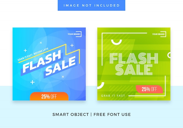 PSD flash sale social media banner