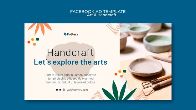 Flat design art and handcraft template