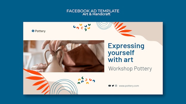 Flat design art and handcraft template