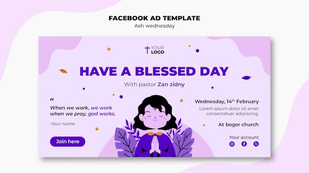 Flat design as woensdag facebook sjabloon