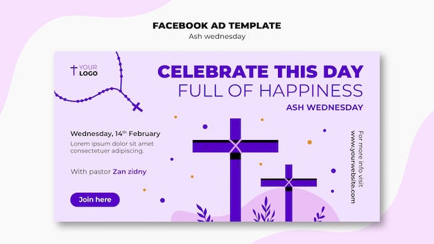 Flat design as woensdag facebook sjabloon