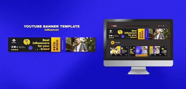 Flat design influencer template