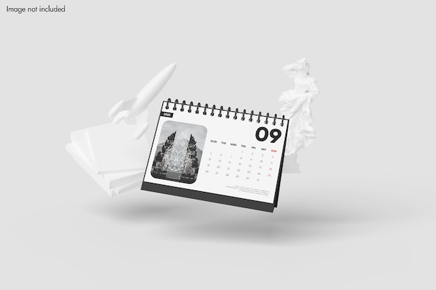 Floating calendar mockup