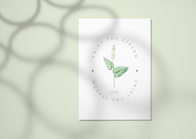 floral card mockup