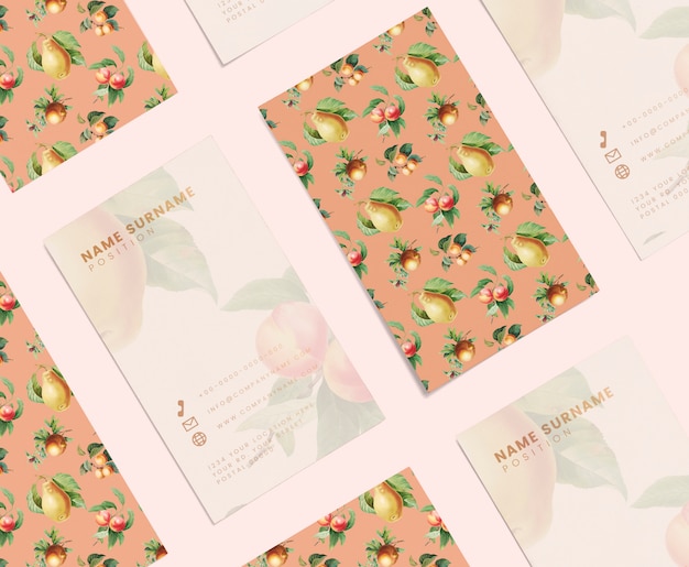 PSD floral name card design