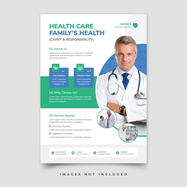 A flyer for a health care family's health care.