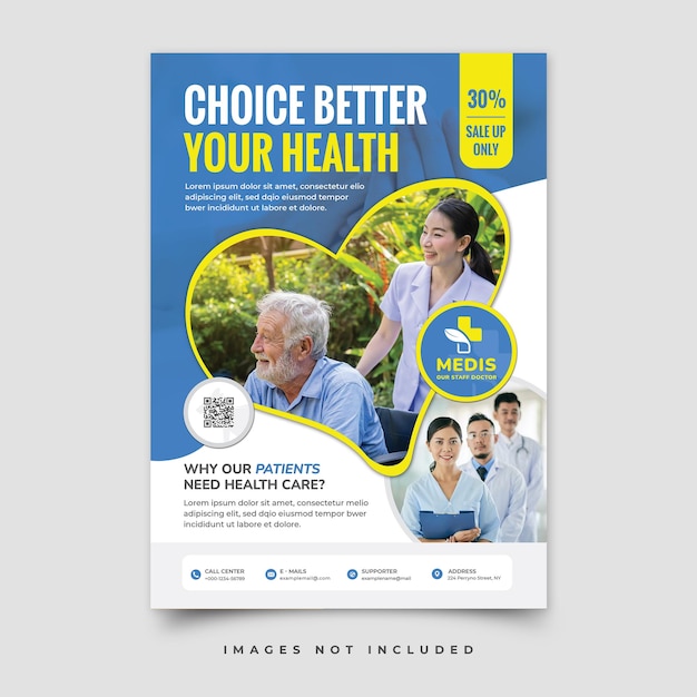 A flyer for a medical care company