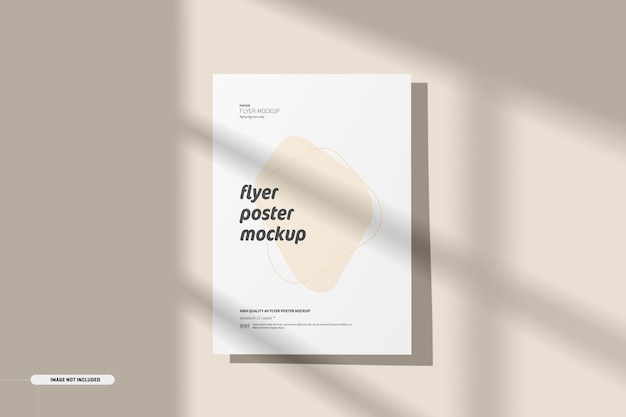 Flyer mockup with shadow overlay