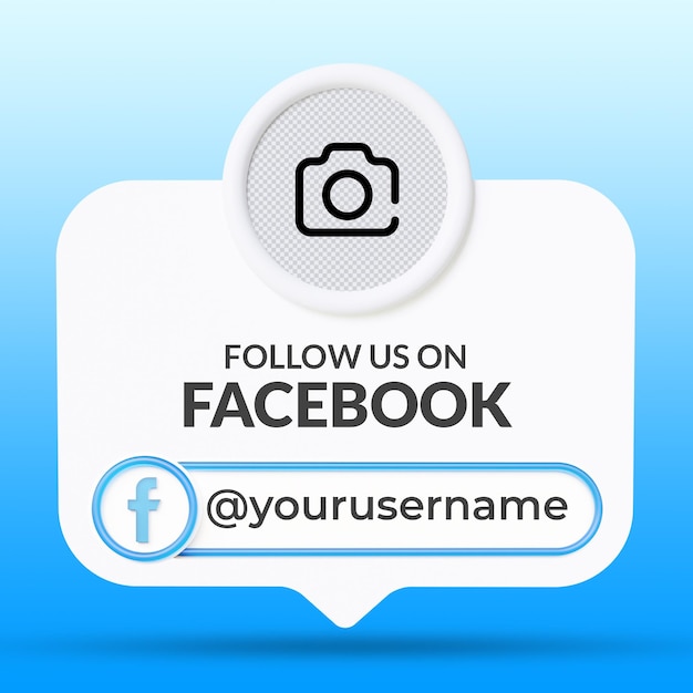 PSD follow us on facebook social media lower third banners template