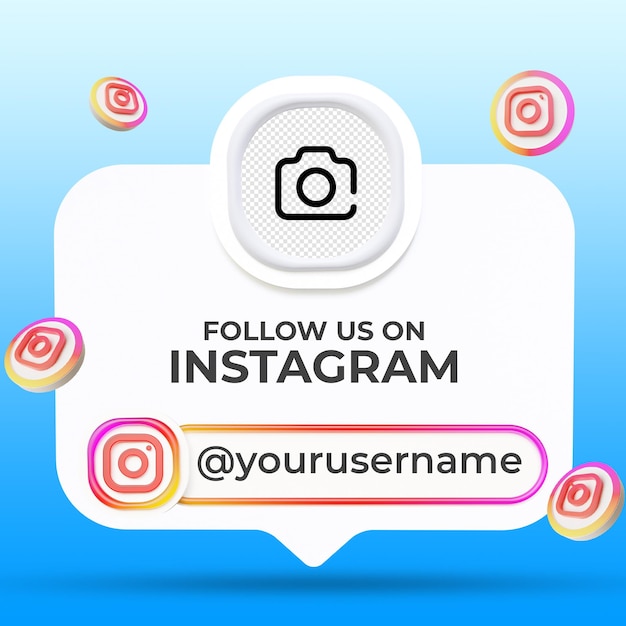 Follow us on instagram social media lower third banners template