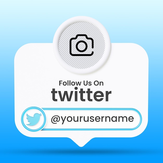 Follow us on twitter social media lower third banners template