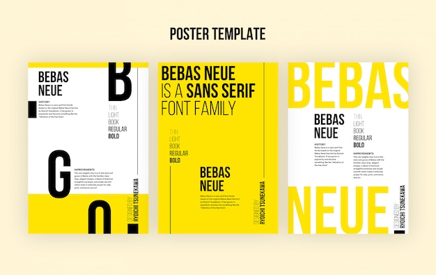 Font poster template