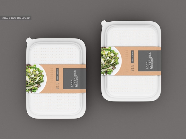 Food box packaging mockup