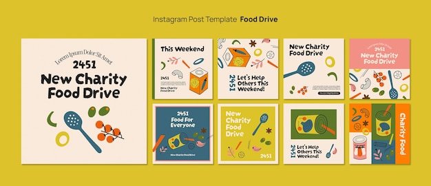 PSD food drive template design