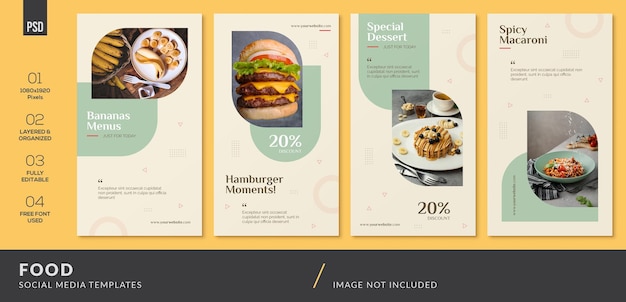 Food Social Media Design Instagram Stories