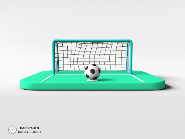 Football goal post icon Isolated 3d render Illustration