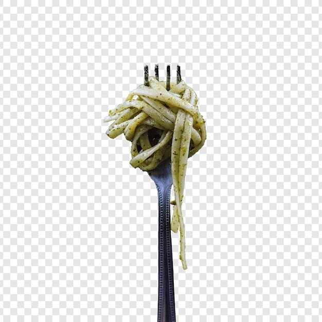 PSD a fork with pasta on it and a fork