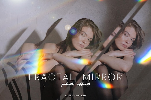 PSD fractal mirror photo effect psd