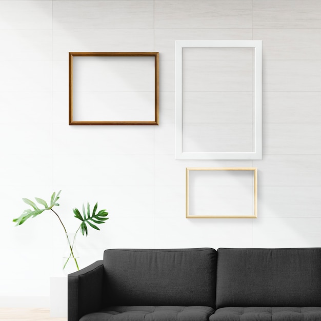 PSD frames in a living room