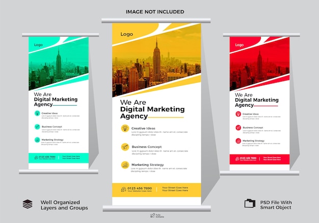 PSD free psd digital marketing rack card or dl flyer templates