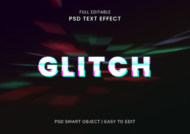 PSD free psd rgb glitch text effect