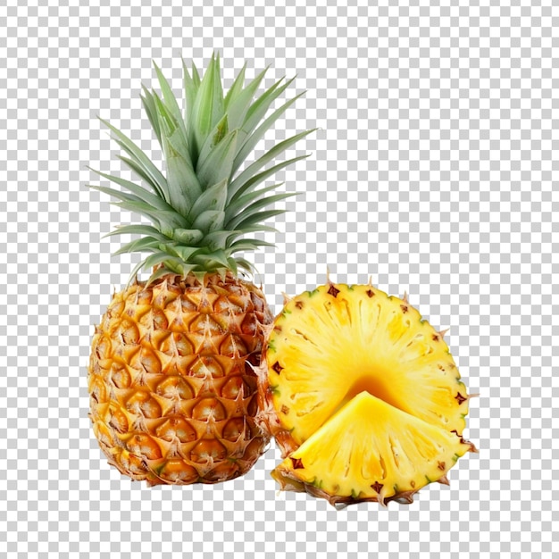 PSD fresh ripe pineapple isolated on a transparent background