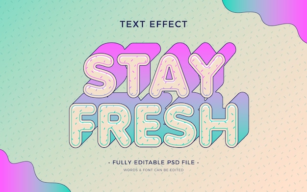 PSD fresh text effect