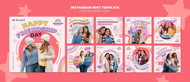 PSD friendship day template design