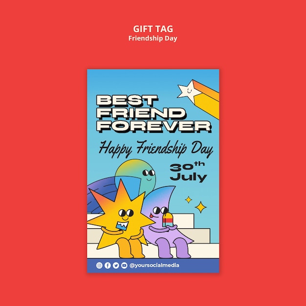 PSD friendship day template design