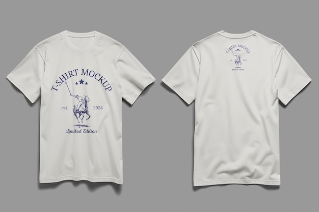 PSD front and back view tshirt mockup