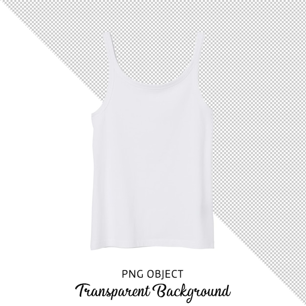 PSD front view of isolated white basic women039s tank top