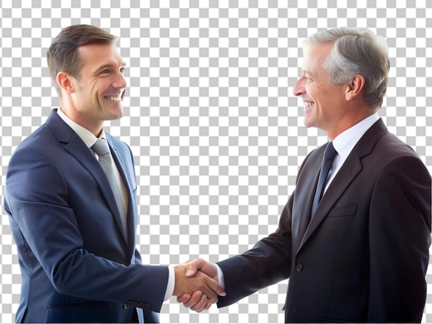 PSD front view of men shaking hands