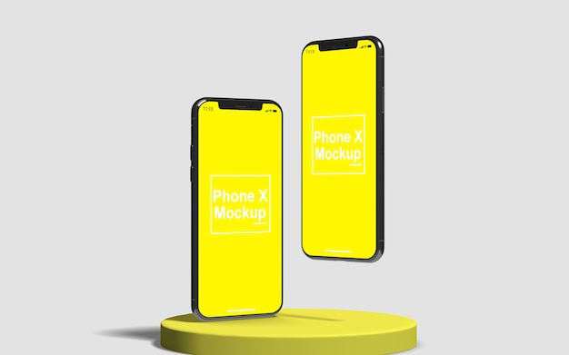 PSD front view of mobile phone mockup